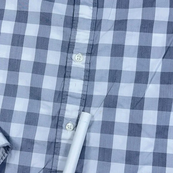 Faherty Shirt Men XXL 2XL Grey Check Plaid Button Up Cotton Dress Casual Adult * - Picture 4 of 16